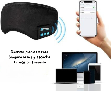 ANTIFAZ PARA DORMIR CON AURICULARES BLUETOOTH