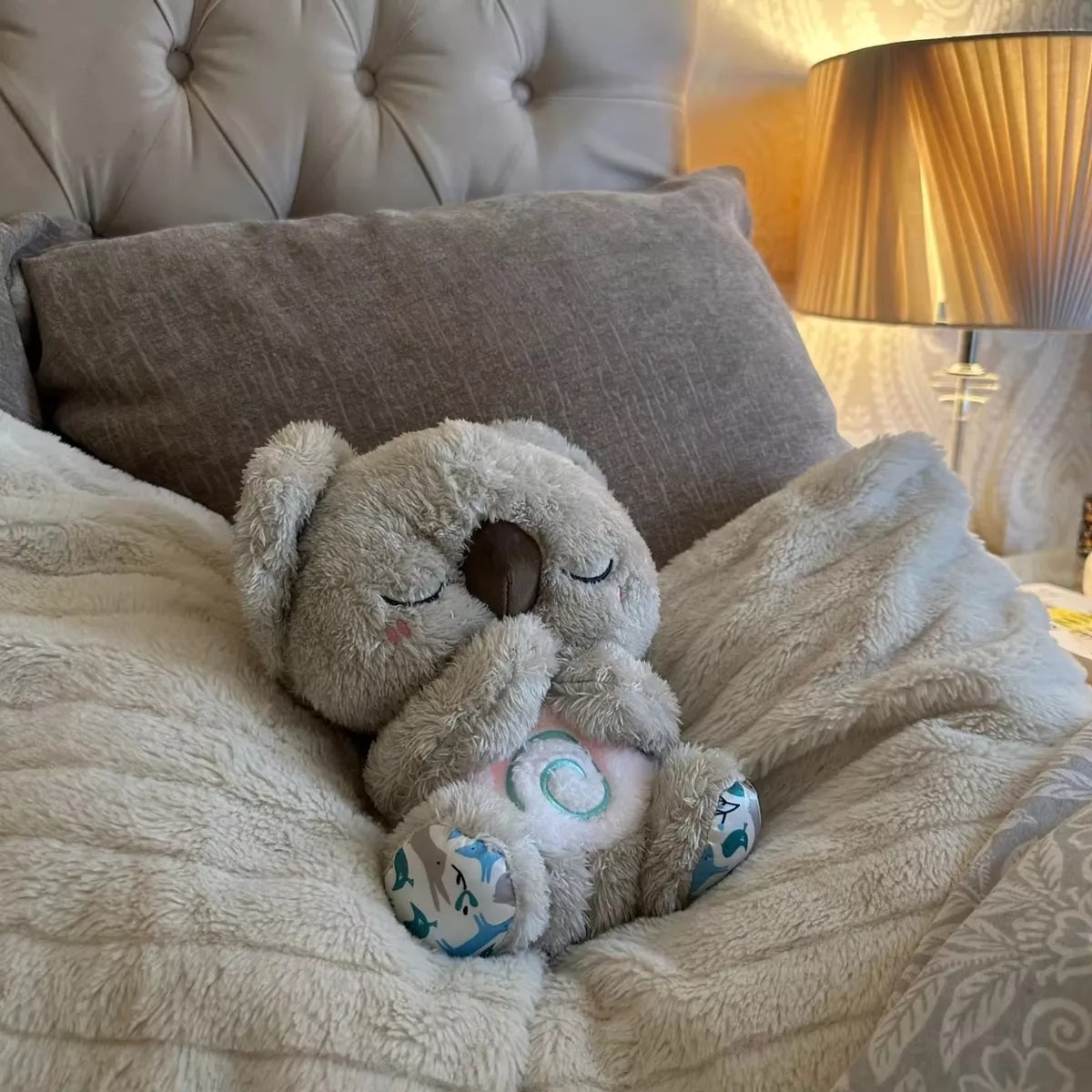 PELUCHE QUE RESPIRA BRILLA Y SUENA.